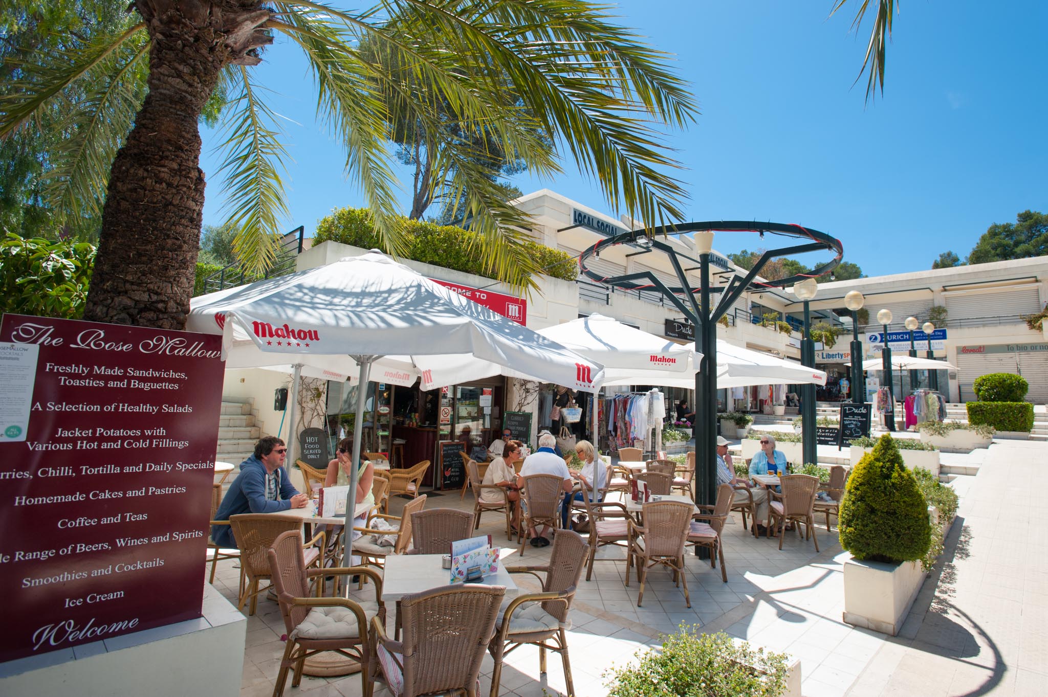 Restaurants along Passeig Illetas