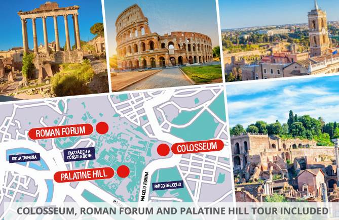 Hotel Ariston Rome with Colosseum Roman Forum and Palatine Hill Tour