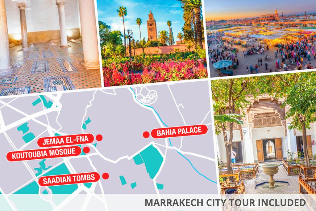 Longue Vie Hotel with Marrakech City and Bahia Palace tour