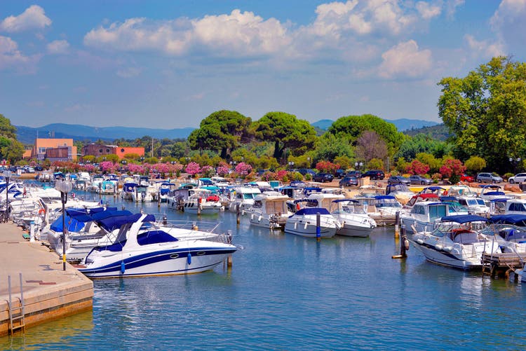 Port of La Londe-les-Maures, commune near of Toulon in the Var department in the Provence-Alpes-Côte d'Azur region in southeastern France