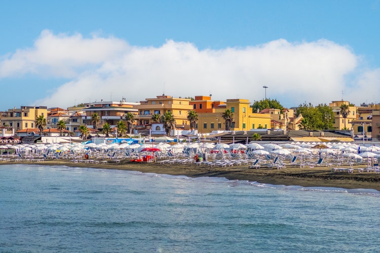 Lido di Ostia beach at early morning
