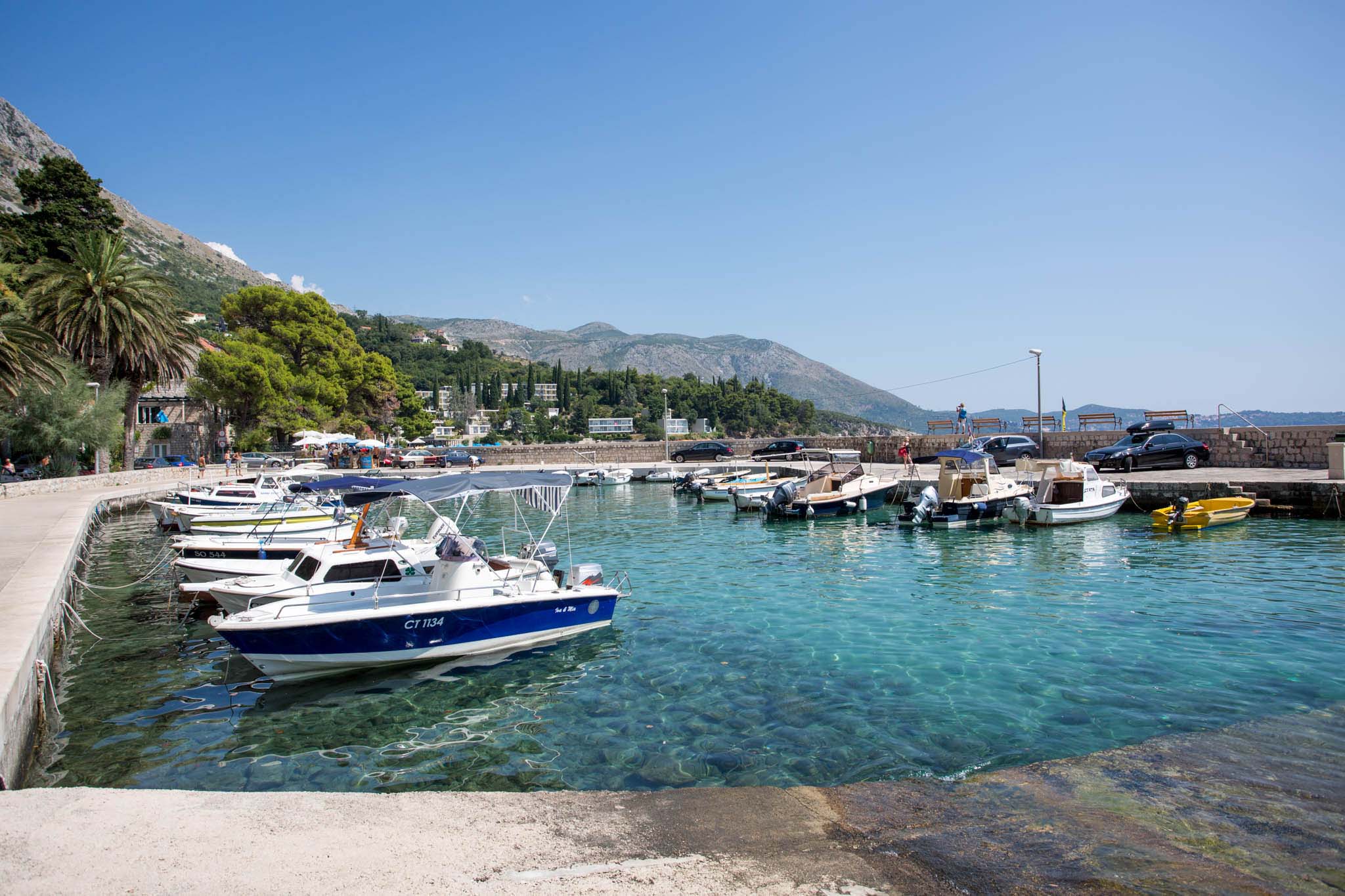 Boats in the marina - Mlini Holidays