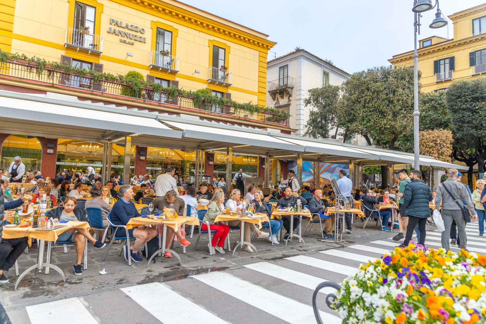 Al fresco dining in the main square