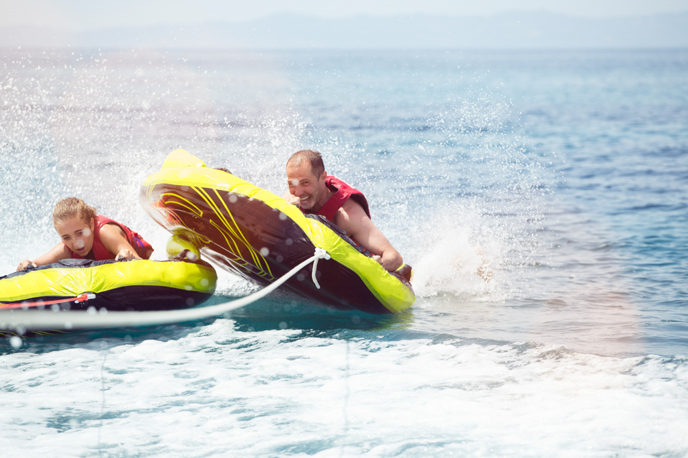 Water sports on the beach