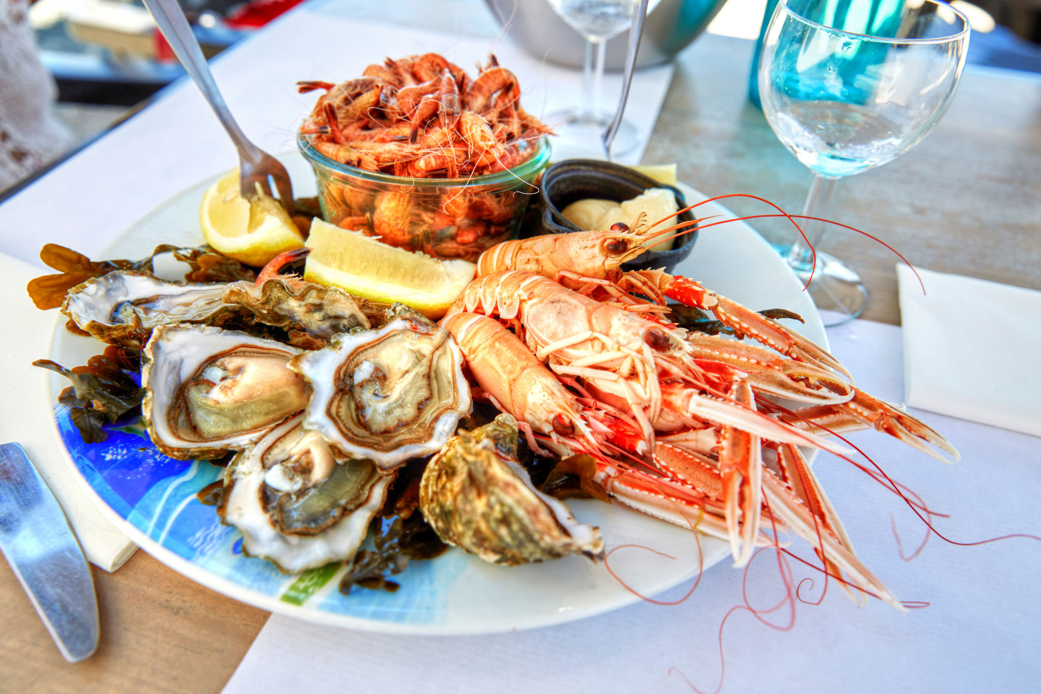 Enjoy seafood on the seafront